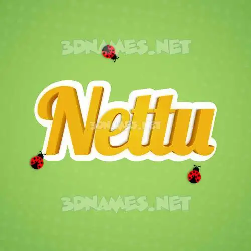 nettu in Ladybugs style - 3D name wallpaper