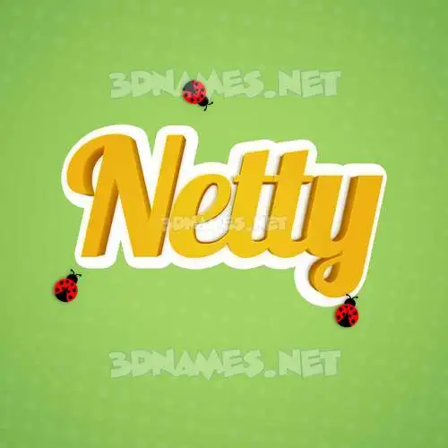 netty in Ladybugs style - 3D name wallpaper