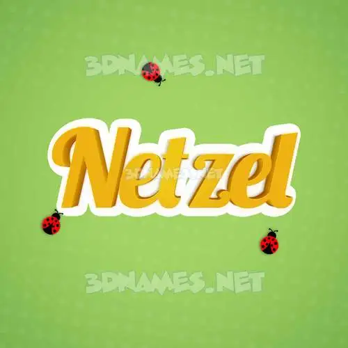 netzel in Ladybugs style - 3D name wallpaper