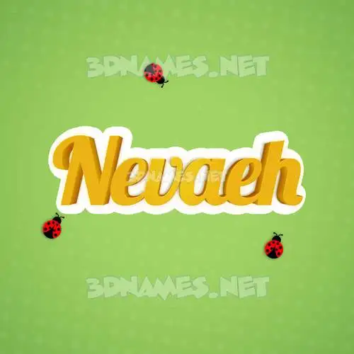 nevaeh in Ladybugs style - 3D name wallpaper
