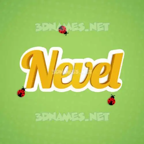 nevel in Ladybugs style - 3D name wallpaper nevel in Ladybugs style - 3D name wallpaper