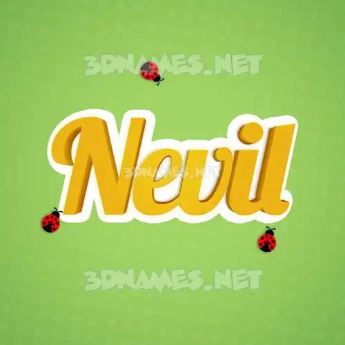 nevil in Ladybugs style - 3D name wallpaper nevil in Ladybugs style - 3D name wallpaper