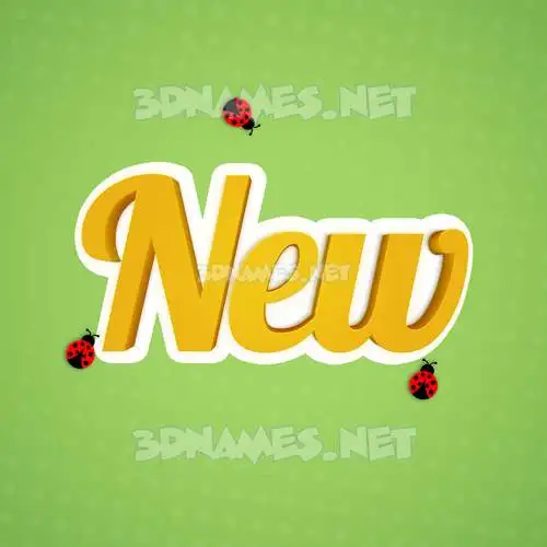 new in Ladybugs style - 3D name wallpaper new in Ladybugs style - 3D name wallpaper