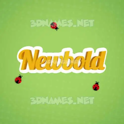 newbold in Ladybugs style - 3D name wallpaper