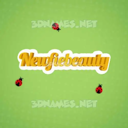 newfiebeauty in Ladybugs style - 3D name wallpaper newfiebeauty in Ladybugs style - 3D name wallpaper