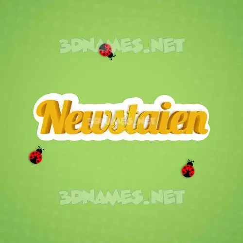 newstaien in Ladybugs style - 3D name wallpaper