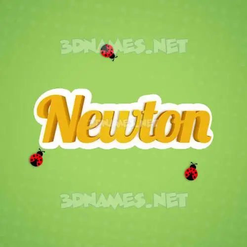 newton in Ladybugs style - 3D name wallpaper