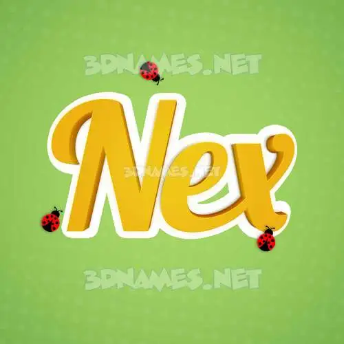 nex in Ladybugs style - 3D name wallpaper