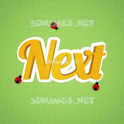next in Ladybugs style - 3D name wallpaper