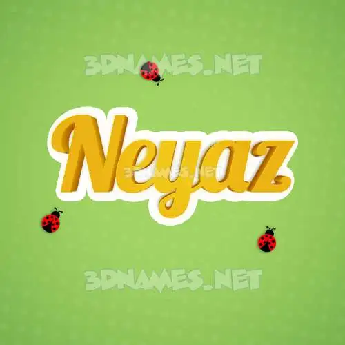 neyaz in Ladybugs style - 3D name wallpaper
