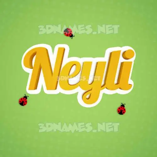 neyli in Ladybugs style - 3D name wallpaper