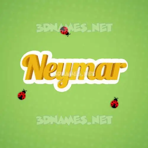 neymar in Ladybugs style - 3D name wallpaper neymar in Ladybugs style - 3D name wallpaper