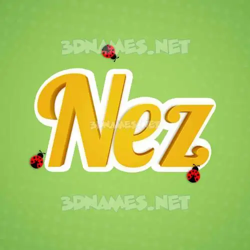 nez in Ladybugs style - 3D name wallpaper