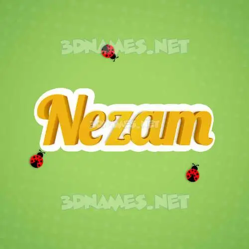 nezam in Ladybugs style - 3D name wallpaper nezam in Ladybugs style - 3D name wallpaper