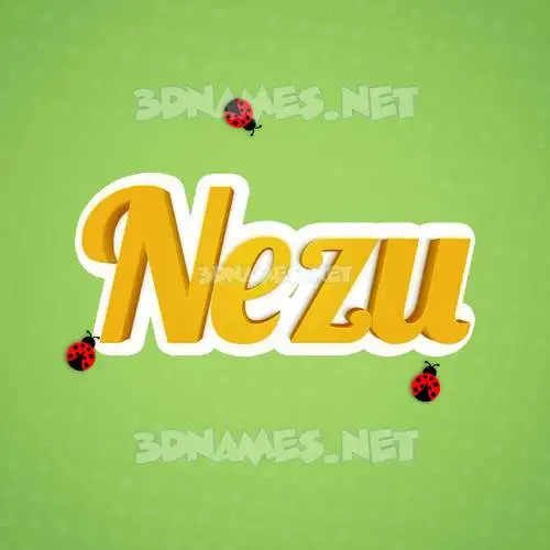 nezu in Ladybugs style - 3D name wallpaper