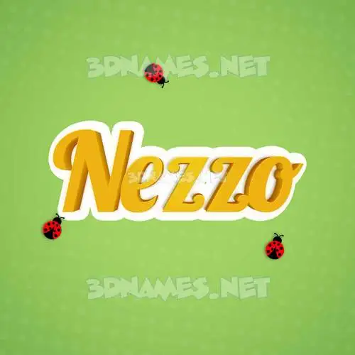 nezzo in Ladybugs style - 3D name wallpaper