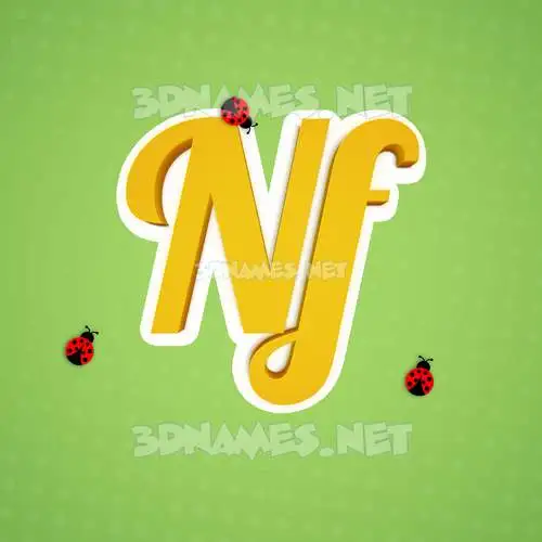 nf in Ladybugs style - 3D name wallpaper nf in Ladybugs style - 3D name wallpaper