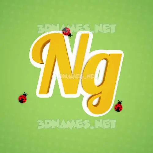 ng in Ladybugs style - 3D name wallpaper ng in Ladybugs style - 3D name wallpaper