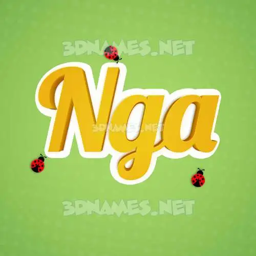 nga in Ladybugs style - 3D name wallpaper nga in Ladybugs style - 3D name wallpaper