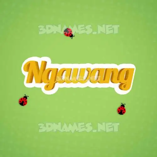 ngawang in Ladybugs style - 3D name wallpaper ngawang in Ladybugs style - 3D name wallpaper