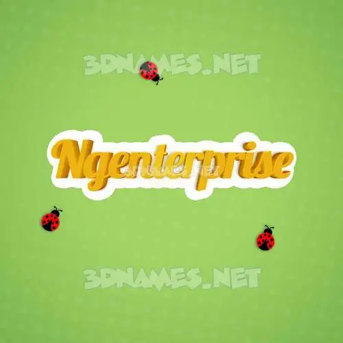 ngenterprise in Ladybugs style - 3D name wallpaper