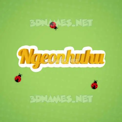 ngeonhuhu in Ladybugs style - 3D name wallpaper