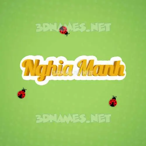 nghia manh in Ladybugs style - 3D name wallpaper nghia manh in Ladybugs style - 3D name wallpaper