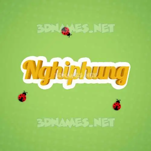 nghiphung in Ladybugs style - 3D name wallpaper nghiphung in Ladybugs style - 3D name wallpaper