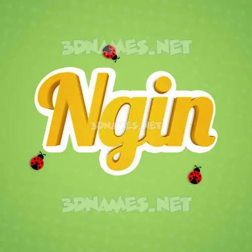 ngin in Ladybugs style - 3D name wallpaper ngin in Ladybugs style - 3D name wallpaper