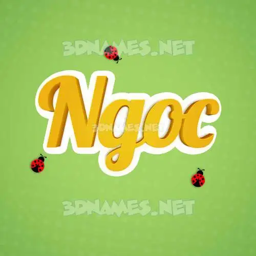 ngoc in Ladybugs style - 3D name wallpaper ngoc in Ladybugs style - 3D name wallpaper