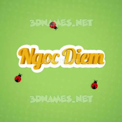 ngoc diem in Ladybugs style - 3D name wallpaper ngoc diem in Ladybugs style - 3D name wallpaper