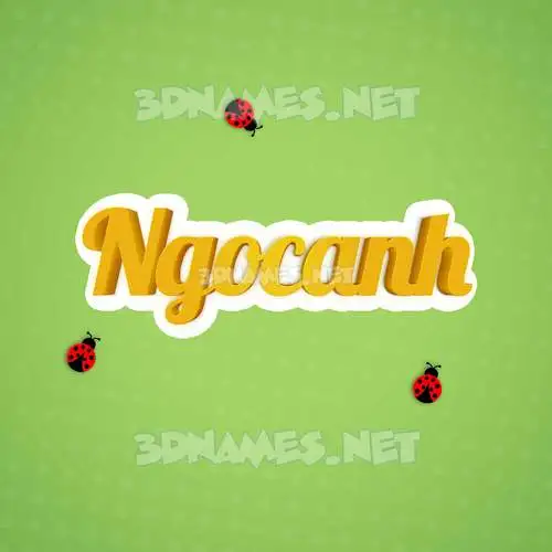 ngocanh in Ladybugs style - 3D name wallpaper