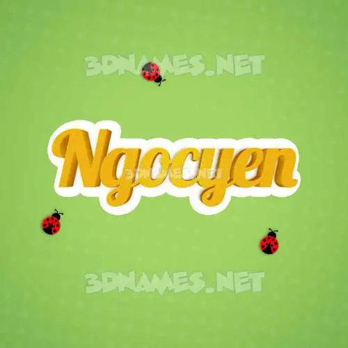 ngocyen in Ladybugs style - 3D name wallpaper ngocyen in Ladybugs style - 3D name wallpaper