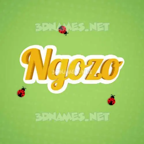 ngozo in Ladybugs style - 3D name wallpaper
