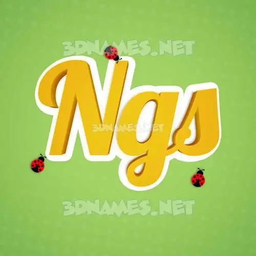 ngs in Ladybugs style - 3D name wallpaper ngs in Ladybugs style - 3D name wallpaper
