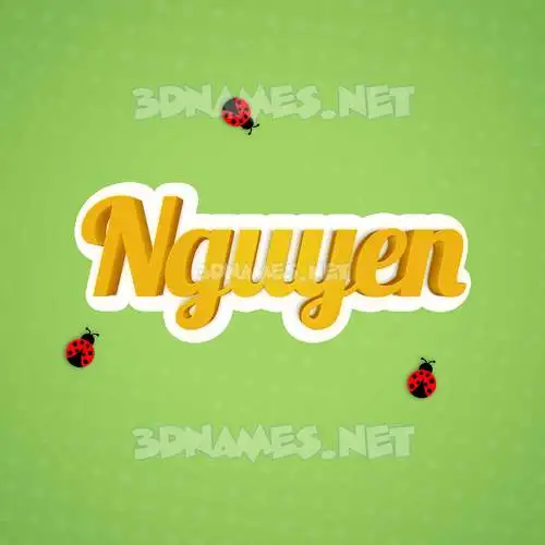 nguyen in Ladybugs style - 3D name wallpaper