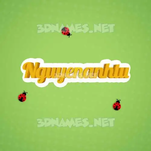 nguyenanhtu in Ladybugs style - 3D name wallpaper nguyenanhtu in Ladybugs style - 3D name wallpaper