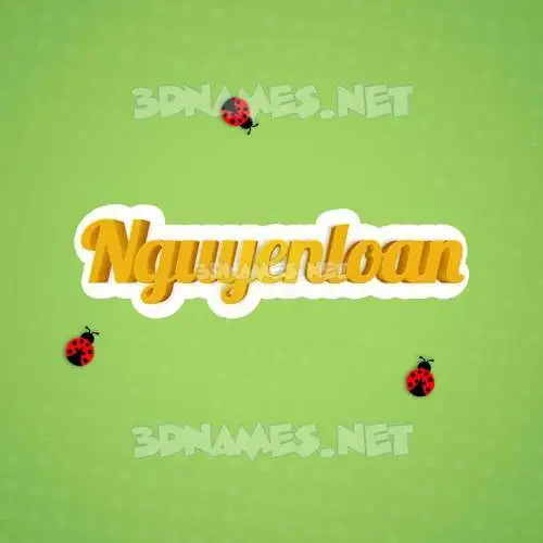 nguyenloan in Ladybugs style - 3D name wallpaper