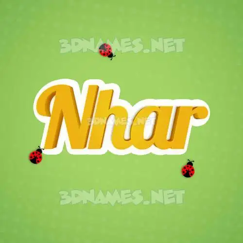 nhar in Ladybugs style - 3D name wallpaper nhar in Ladybugs style - 3D name wallpaper