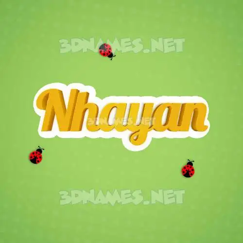 nhayan in Ladybugs style - 3D name wallpaper