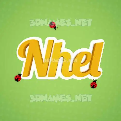 nhel in Ladybugs style - 3D name wallpaper nhel in Ladybugs style - 3D name wallpaper