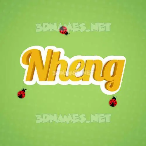 nheng in Ladybugs style - 3D name wallpaper nheng in Ladybugs style - 3D name wallpaper