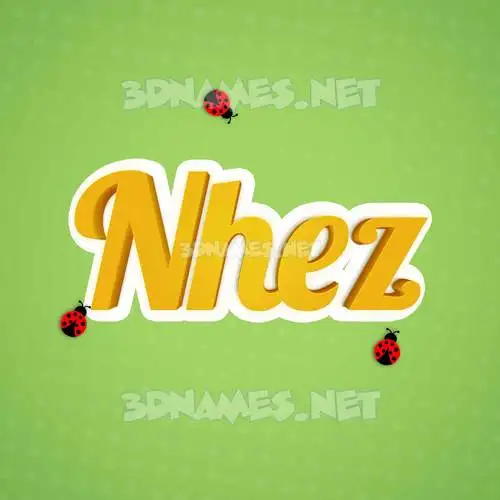 nhez in Ladybugs style - 3D name wallpaper nhez in Ladybugs style - 3D name wallpaper