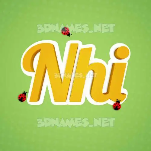 nhi in Ladybugs style - 3D name wallpaper nhi in Ladybugs style - 3D name wallpaper