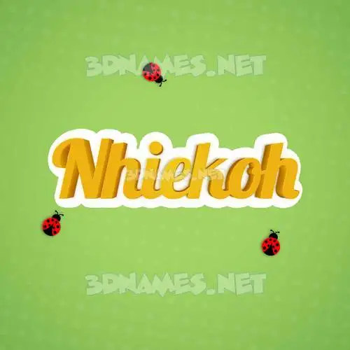 nhiekoh in Ladybugs style - 3D name wallpaper nhiekoh in Ladybugs style - 3D name wallpaper