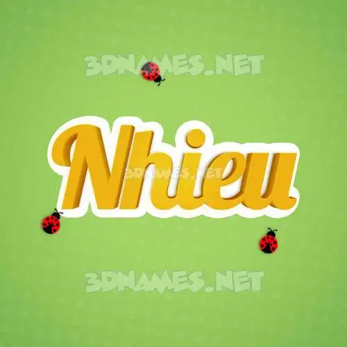 nhieu in Ladybugs style - 3D name wallpaper nhieu in Ladybugs style - 3D name wallpaper