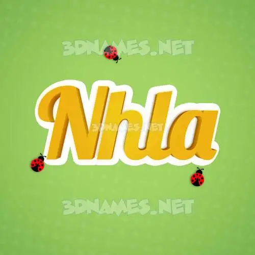 nhla in Ladybugs style - 3D name wallpaper nhla in Ladybugs style - 3D name wallpaper
