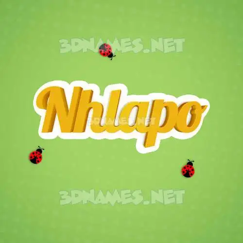 nhlapo in Ladybugs style - 3D name wallpaper nhlapo in Ladybugs style - 3D name wallpaper