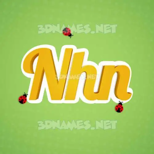 nhn in Ladybugs style - 3D name wallpaper nhn in Ladybugs style - 3D name wallpaper