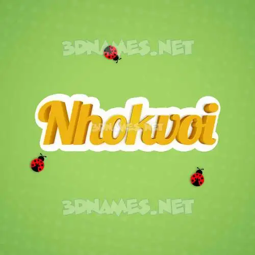 nhokvoi in Ladybugs style - 3D name wallpaper nhokvoi in Ladybugs style - 3D name wallpaper